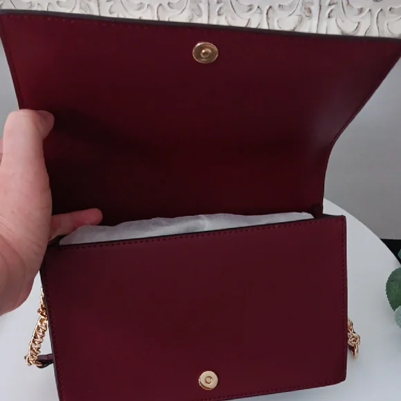 Michael Kors Wine Red Crossbody Bag - Picture 6 of 9